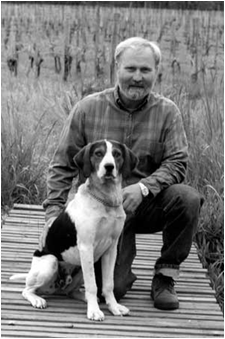Ted Gerber with his wine dog, Clem (By: Foris Wine)